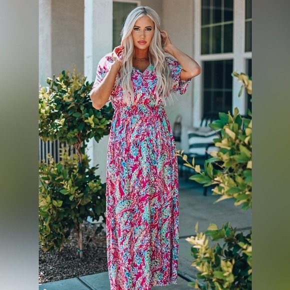 A Summer Story Maxi Multicolor Dress - Picture 3 of 5